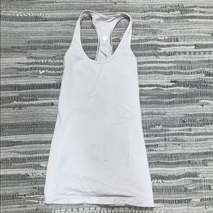 White lululemon workout tank